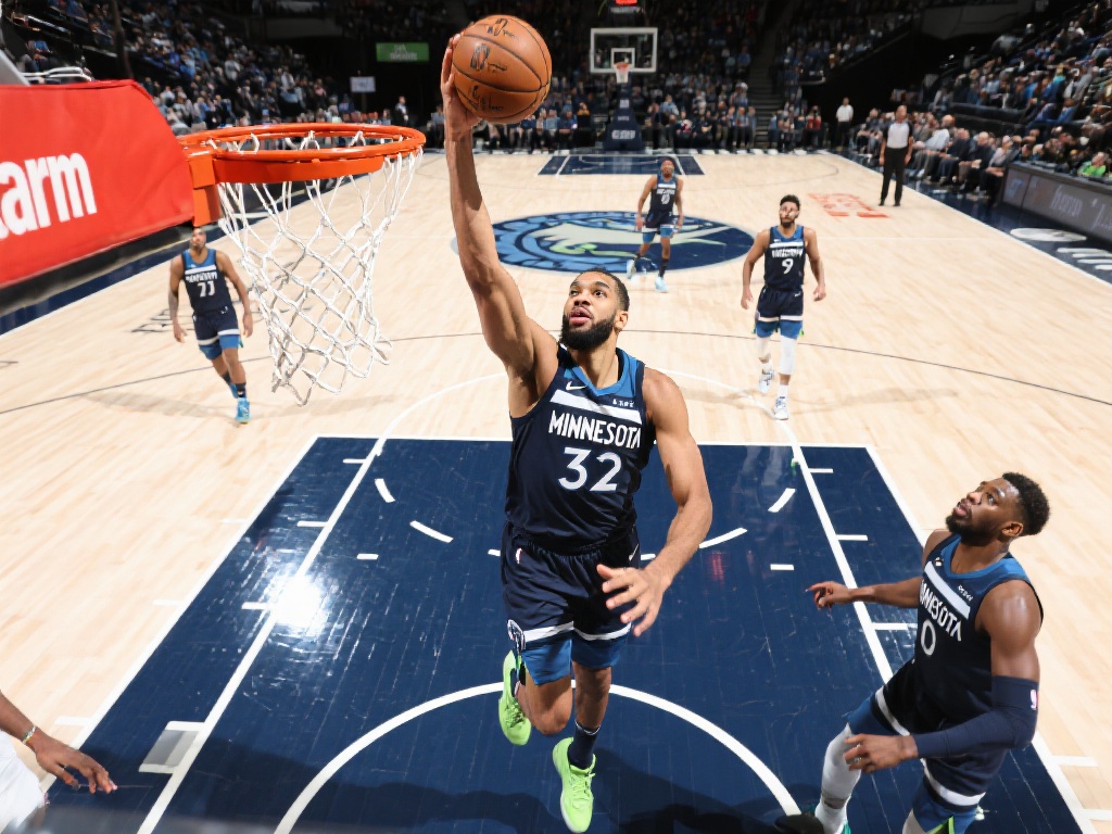 戈贝尔慢三步强硬取分 森林狼再度拉开比分